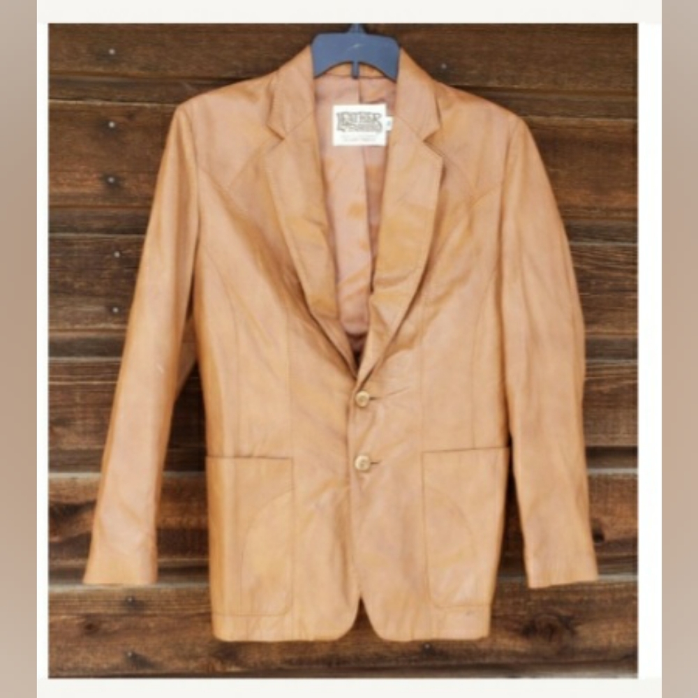 Sale 💣 1970 California Leather Fashions Tan Jacket 40 M
